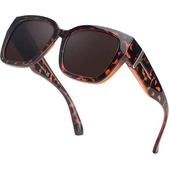 Oversized Polarized Fit Over Sunglasses for Women UV400 Driving Style